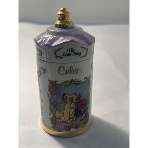1995 Vintage Lenox Walt Disney The Lion King Simba Celery Porcelain Spice Jar